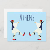 Carte Postale Tsolias (Evzones) avec fustanella Athènes (Devant / Derrière)