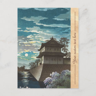Carte Postale Tsuchiya Koitsu, Kyoto Nijo Castle paysage nocturn