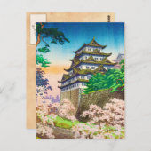Carte Postale Tsuchiya Koitsu Nagoya Château shin hanga paysage (Devant / Derrière)