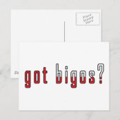 Carte Postale tu as des bigos ? Fanion (Devant / Derrière)