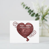 Carte Postale tu as la clé de mon coeur (Debout devant)