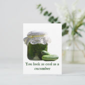Carte Postale Tu as l'air cool comme un concombre. (Debout devant)