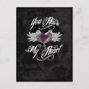 Carte Postale Tu As Mon Coeur Rose