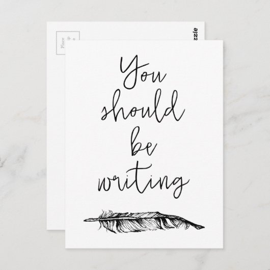 Carte Postale Tu Devrais Écrire (Devant / Derrière)