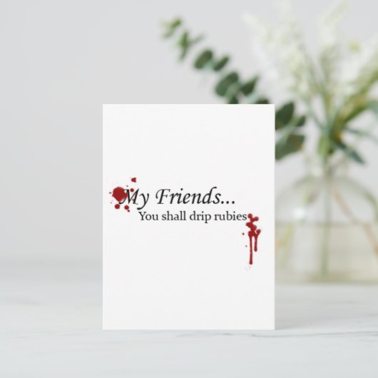 Carte Postale Tu Devras Conduire Des Rubis (Debout devant)