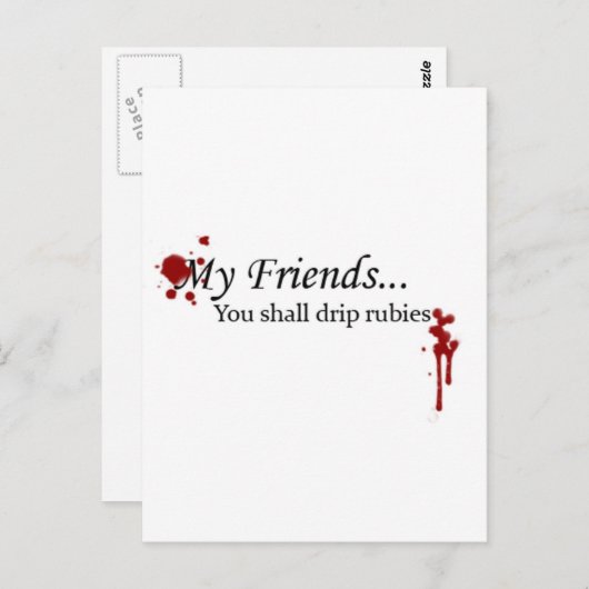 Carte Postale Tu Devras Conduire Des Rubis (Devant / Derrière)