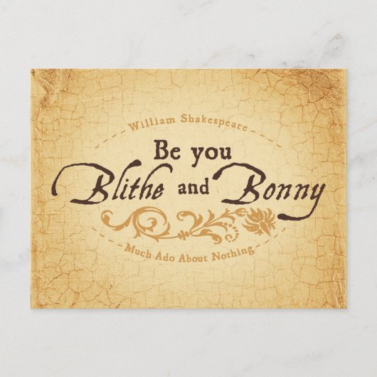 Carte Postale Tu Es Blithe Et Bonny (Devant)