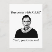 Carte Postale Tu es en bas avec RBG ? (Devant)