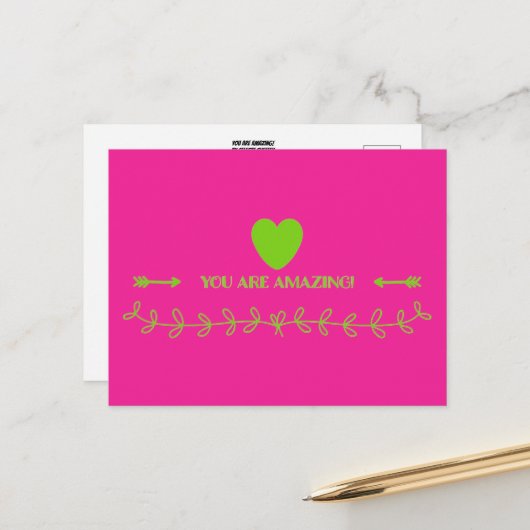 Carte Postale Tu Es Extraordinaire ! (Devant/Arrière en situation)