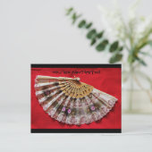 Carte Postale Tu es fantastique ! Ventilateur à main Orante (Debout devant)