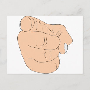 Carte Postale Tu es fired Finger