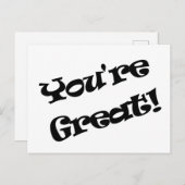 Carte Postale Tu es génial (Devant / Derrière)