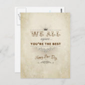 Carte Postale Tu es la meilleure, Joyeuse Journée des Boss (Devant / Derrière)