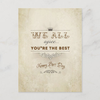 Carte Postale Tu es la meilleure, Joyeuse Journée des Boss