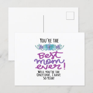 Carte Postale Tu es la meilleure maman de tous les temps Tu es l
