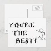 CARTE POSTALE TU ES LE MEILLEUR ! (Devant / Derrière)