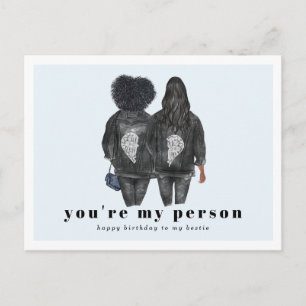 Carte Postale Tu es ma personne   Meilleur ami(e) Anniversaire