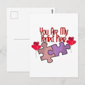 Carte Postale Tu es ma pièce parfaite (Devant / Derrière)