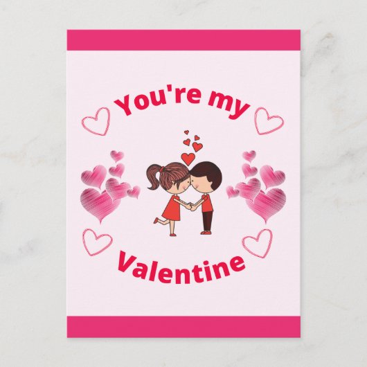 Carte Postale Tu es ma Saint Valentin (Devant)