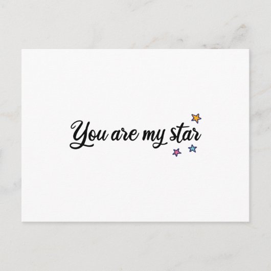 Carte Postale Tu es mon étoile (Devant)