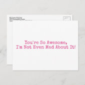 Carte Postale Tu es tellement génial que je ne suis même pas fou (Devant / Derrière)