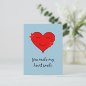 Carte Postale Tu fais de mon coeur bleu (Debout devant)