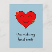 Carte Postale Tu fais de mon coeur bleu (Devant)