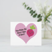 Carte Postale Tu Fais Sauter Mon Coeur À Une betterave (Debout devant)