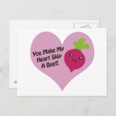 Carte Postale Tu Fais Sauter Mon Coeur À Une betterave (Devant / Derrière)