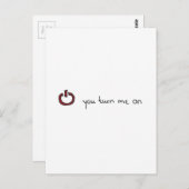 Carte Postale Tu m'allume. (Devant / Derrière)