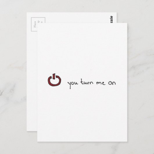 Carte Postale Tu m'allume. (Devant / Derrière)