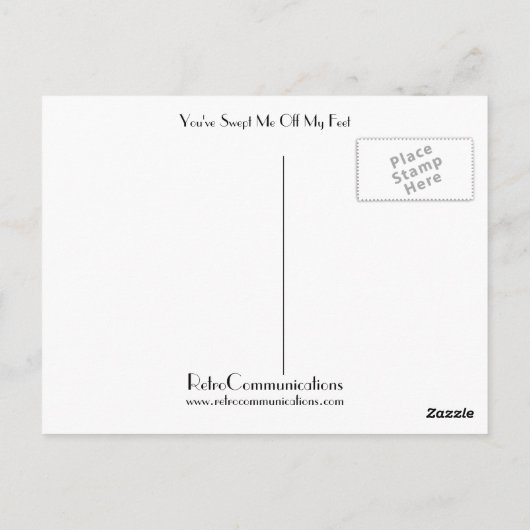 Carte Postale Tu m'as balayé de mes pieds (Dos)