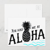 CARTE POSTALE TU M'AS EU À ALOHA (Devant / Derrière)