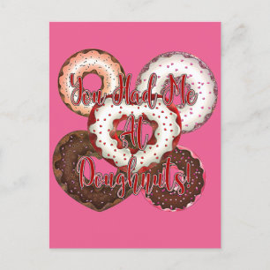 Carte Postale Tu m'as eu à Doughnut - Saint Valentin