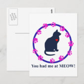 Carte Postale Tu M'As Eu à Meow ! (Devant / Derrière)