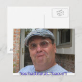 Carte Postale Tu m'as eu au bacon ! (Devant / Derrière)