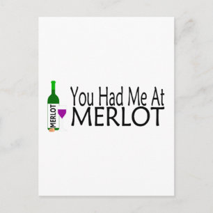Carte Postale Tu M'As Eu Au Merlot Wine