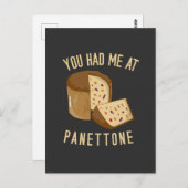 Carte Postale Tu M'as Eu Au Panettone (Devant / Derrière)