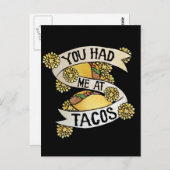 Carte Postale Tu m'as eu au tacos (Devant / Derrière)