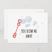 Carte Postale Tu m'as fait tomber la Saint-Valentin drôle (Devant / Derrière)