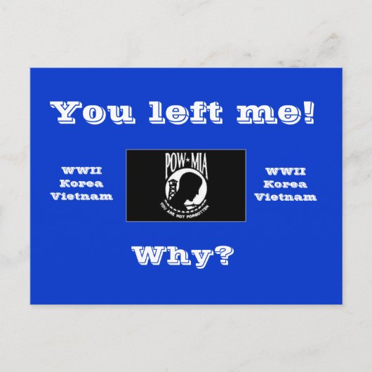 Carte Postale Tu m'as laissé ! (Devant)