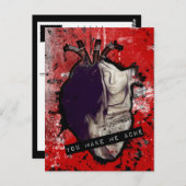 Carte Postale tu me fais mal au coeur anatomique (Devant / Derrière)