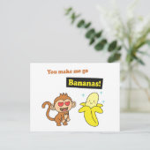 Carte Postale Tu me fais passer des bananes, mignon Humour d'amo (Debout devant)