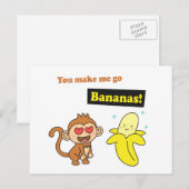 Carte Postale Tu me fais passer des bananes, mignon Humour d'amo (Devant / Derrière)