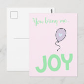 Carte Postale Tu me fais plaisir - Ballon mignon (Devant / Derrière)