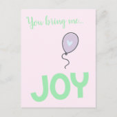 Carte Postale Tu me fais plaisir - Ballon mignon (Devant)