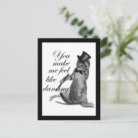 Carte Postale Tu me fais sentir comme Danser ! Tap Chat de danse (Debout devant)