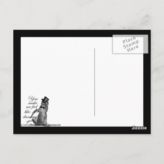 Carte Postale Tu me fais sentir comme Danser ! Tap Chat de danse (Dos)