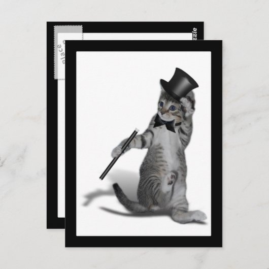 Carte Postale Tu me fais sentir comme Danser ! Tap Chat de danse (Devant / Derrière)