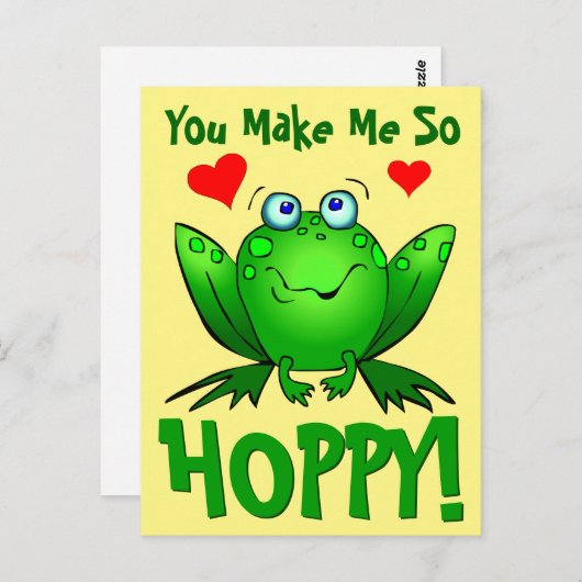 Carte Postale Tu me fais tellement chiante, mignonne grenouille  (Devant / Derrière)